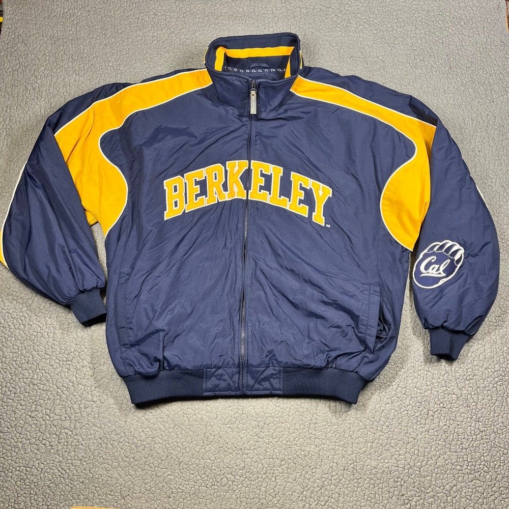 VTG Majestic UC Berkeley Cal Bears Jacket 90s Men XL Fleece Lined Windbreaker